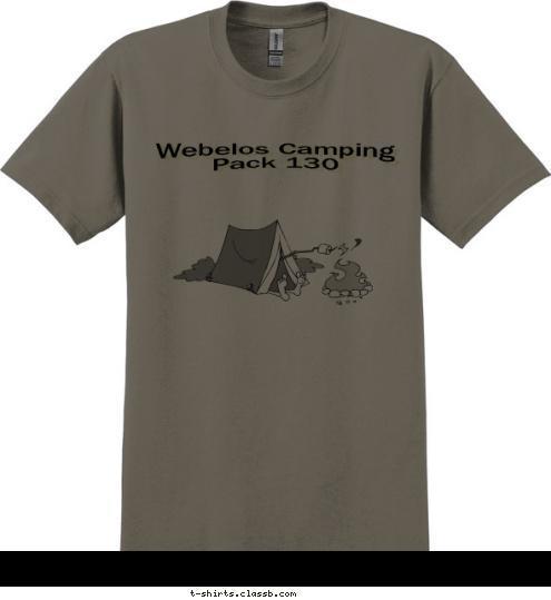 Webelos Camping Pack 130 New Text T-shirt Design 