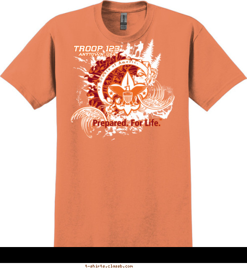 TROOP 123 ANYTOWN, USA Boy Scouts of America T-shirt Design 