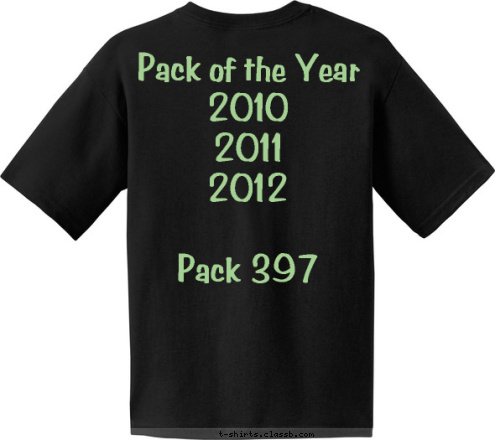 CUB SCOUT PACK 397
Hoffman Estates
Schaumburg Pack of the Year
2010
2011
2012

Pack 397 T-shirt Design 2013 Pack 397 Bl