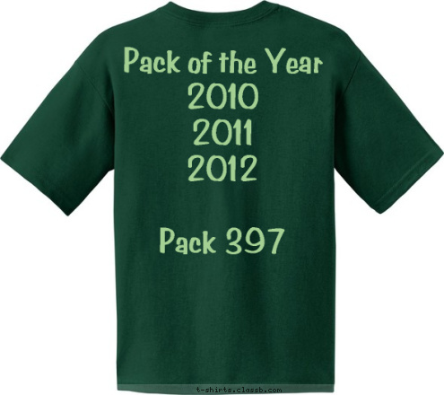 CUB SCOUT PACK 397
Hoffman Estates
Schaumburg Pack of the Year
2010
2011
2012

Pack 397 T-shirt Design 2013 Pack 397 Gr