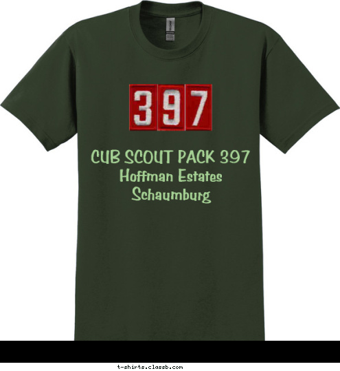 CUB SCOUT PACK 397
Hoffman Estates
Schaumburg Pack of the Year
2010
2011
2012

Pack 397 T-shirt Design 2013 Pack 397 Gr