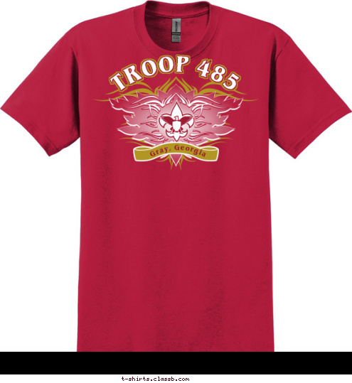 TROOP 485 Gray, Georgia T-shirt Design 