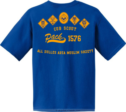 New Text ALL DULLES AREA MUSLIM SOCIETY ANYTOWN, ALL DULLES AREA MUSLIM SOCIETY ALL DULLES AREA MUSLIM SOCIETY 1576 1576 CUB SCOUT T-shirt Design 