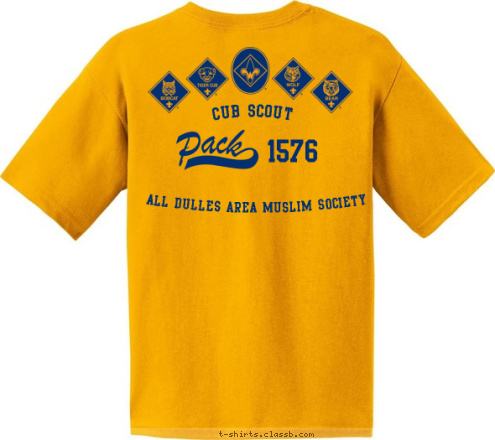 ALL DULLES AREA MUSLIM SOCIETY 1576 1576 CUB SCOUT T-shirt Design 