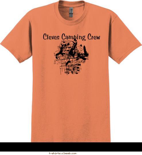 Cleves Camping Crew T-shirt Design 