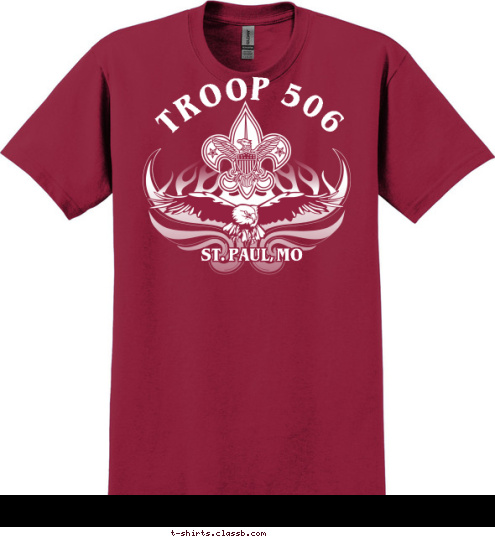 TROOP 506 ST. PAUL, MO T-shirt Design 