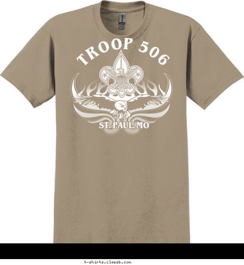 TROOP 506 ST. PAUL, MO T-shirt Design 