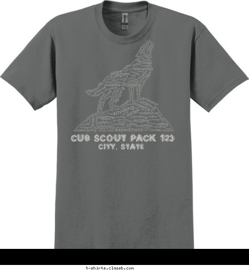 CUB SCOUT PACK 123 CITY, STATE
 T-shirt Design SP4371