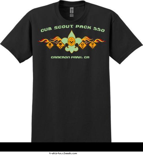 Cameron Park, CA Cub Scout Pack 550 T-shirt Design 