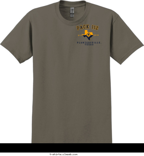 PACK 112 Plantersville, TEXAS 2010 EST. T-shirt Design 