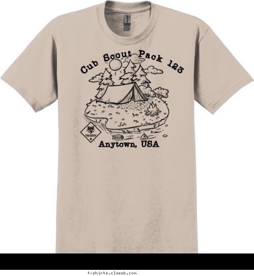 Cub Scout Pack 123 Anytown, USA T-shirt Design 