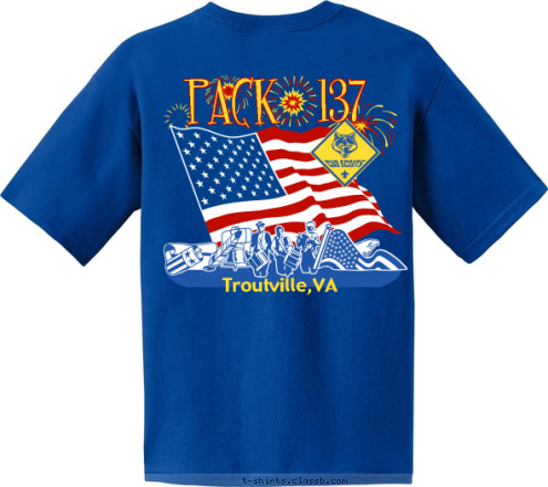 Troutville,VA 137 PACK  T-shirt Design 