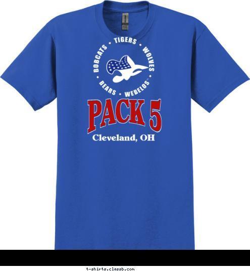 PACK 5 Cleveland, OH T-shirt Design 