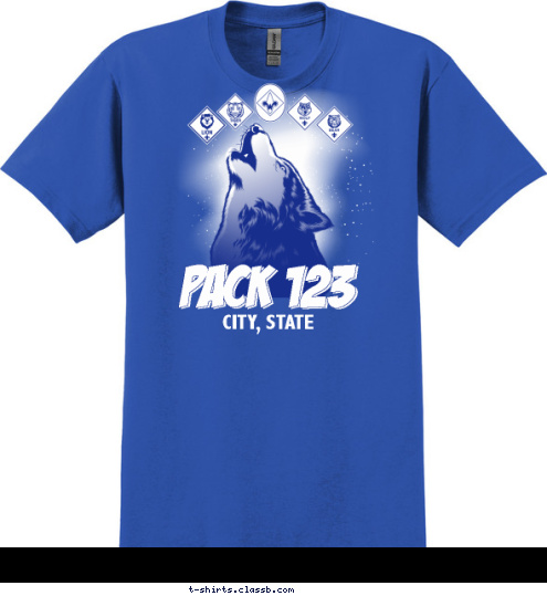 PACK 123 CITY, STATE T-shirt Design SP4375