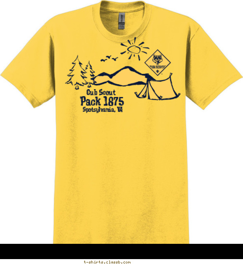 Spotsylvania, VA Cub Scout Pack 1875 T-shirt Design 