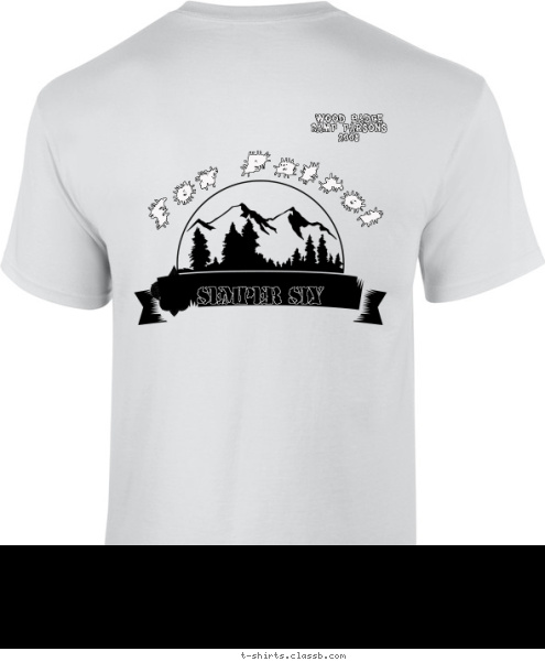 Your text here! Fox Patrol Silly -11-1 Foxes! Seven C5-326 Semper Sly Fox Patrol WOOD BADGE
CAMP PARSONS
2008 T-shirt Design 