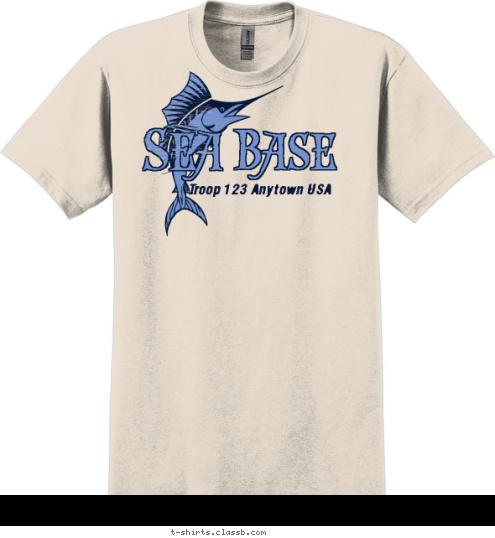 Base DEEP SEA ADVENTURE Troop 123 Anytown USA  Sea  T-shirt Design 