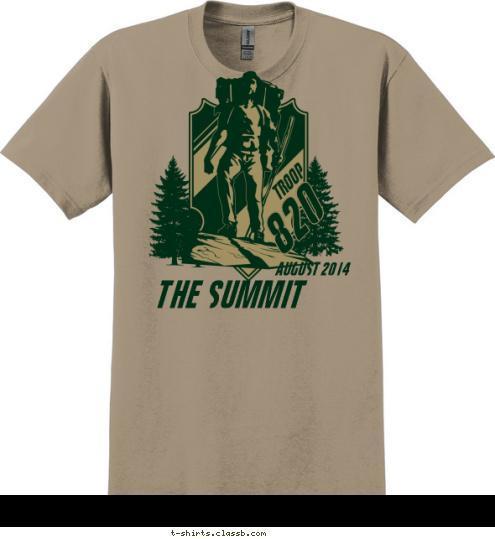 The Summit 820 TROOP AUGUST 2014 T-shirt Design 