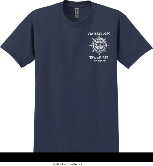 Hamilton, VA TROOP 969 SEA BASE 2009 T-shirt Design 