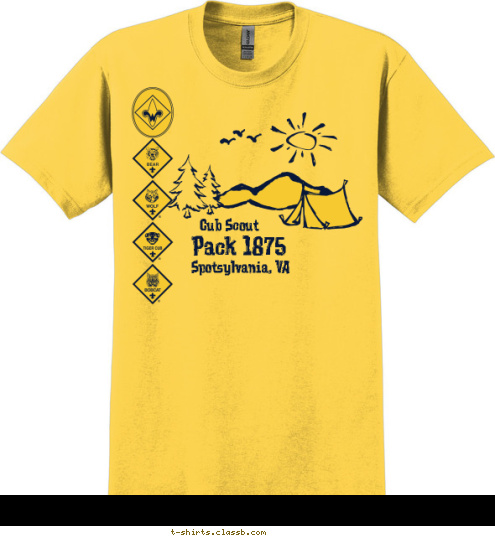 Cub Scout Pack 1875 Spotsylvania, VA T-shirt Design 