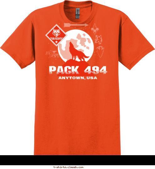 PACK 494 ANYTOWN, USA T-shirt Design 