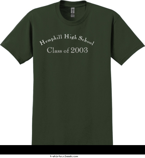 Class of 2003 Hemphill High School T-shirt Design 