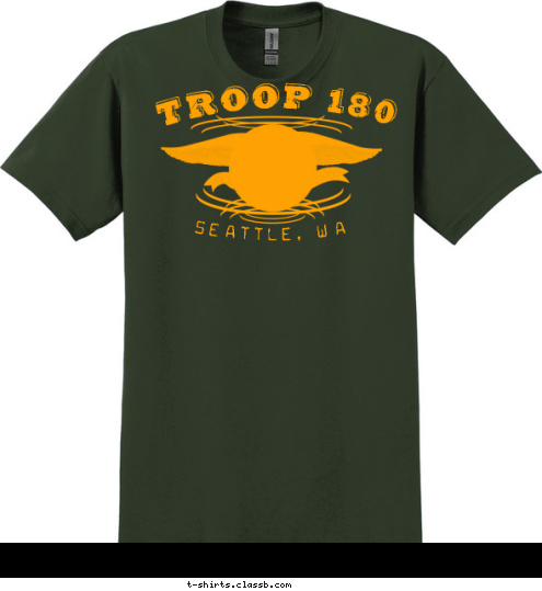 SEATTLE, WA TROOP 180 T-shirt Design 