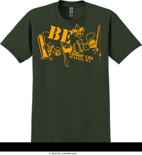 BE TROOP 180 SEATTLE, WA T-shirt Design 