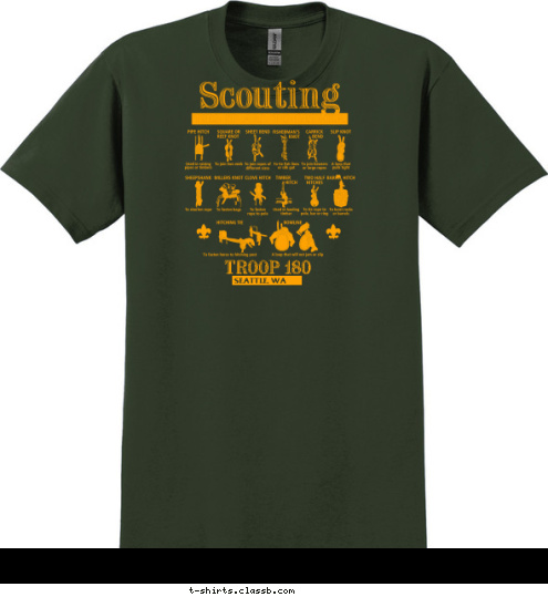 SEATTLE, WA TROOP 180 T-shirt Design 