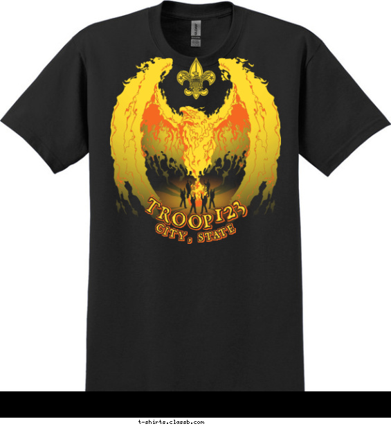 Campfire Phoenix T-shirt Design