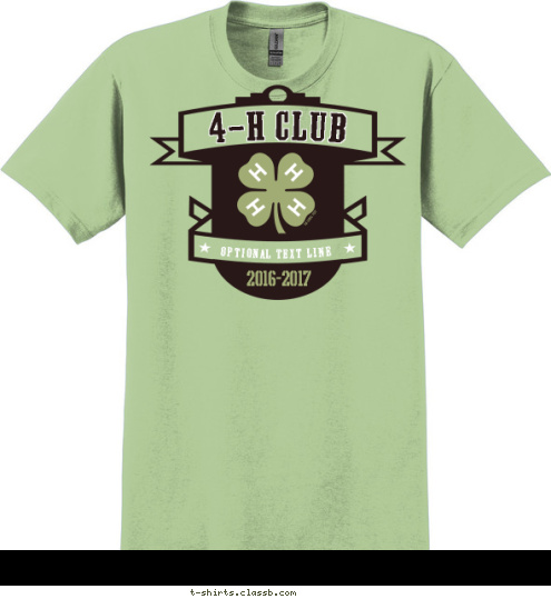 New Text New Text New Text 4-H CLUB CITY, STATE 2016-2017 T-shirt Design SP4413