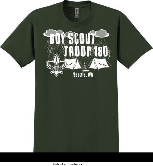 Seattle, WA TROOP 180 BOY SCOUT T-shirt Design 