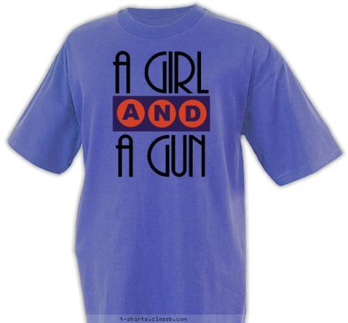 caddo mills, tx D N A a girl a gun T-shirt Design 