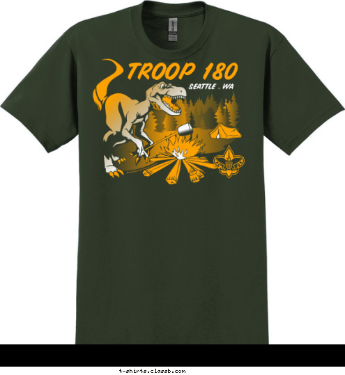 SEATTLE , WA TROOP 180
 T-shirt Design 