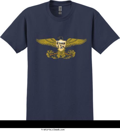 Milford CT BSA New  158 Troop
 T-shirt Design 