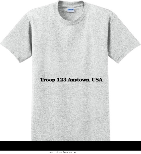 Troop 123 Anytown, USA T-shirt Design 