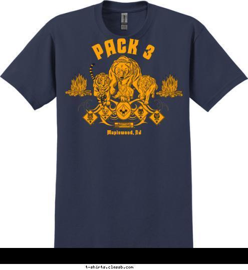 Prepared For Life PACK 3 Maplewood, NJ     Pack 3  Cub Scouts T-shirt Design 