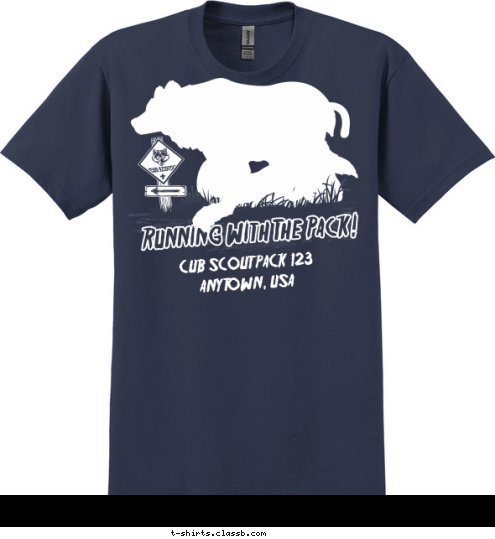 CUB SCOUT PACK 123
ANYTOWN, USA T-shirt Design 