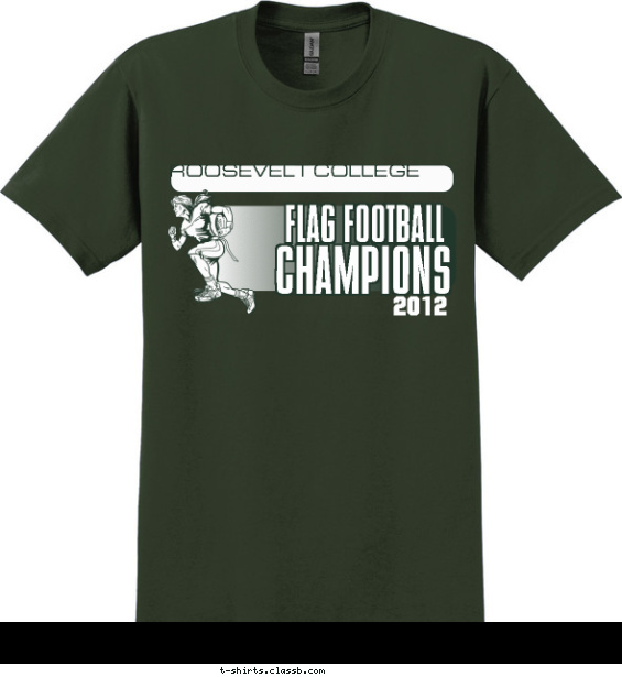 Collegiate Flag Football Champs T-shirt Design