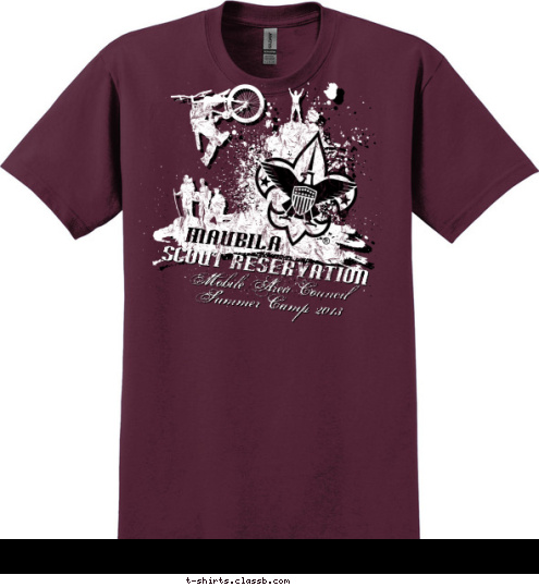 Mobile Area Council Summer Camp 2013 Maubila SCOUT RESERVATION CAMP T-shirt Design 