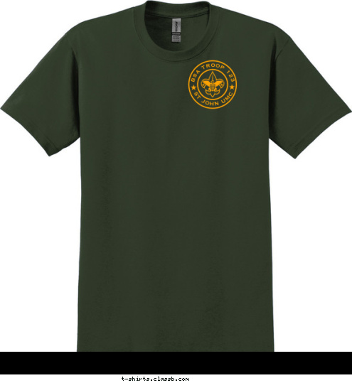 St. John UMC BOY SCOUTS OF AMERICA HOPKINSVILLE, KY BSA TROOP 123 123 ST JOHN UMC TROOP T-shirt Design 