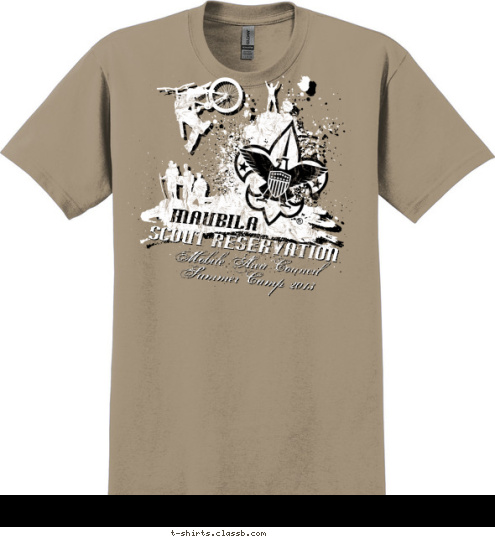 Mobile Area Council Summer Camp 2013 Maubila SCOUT RESERVATION CAMP T-shirt Design 