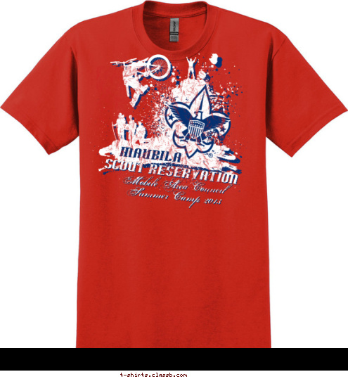 Mobile Area Council Summer Camp 2013 Maubila SCOUT RESERVATION CAMP T-shirt Design 