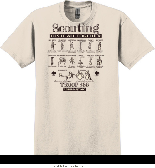 TROOP 186 FLORISSANT, MO T-shirt Design 