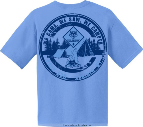 PACK 239    Seaford, NY Agent 239 Webelos Woods 2013 WE CAME, WE SAW, WE CAMPED T-shirt Design 