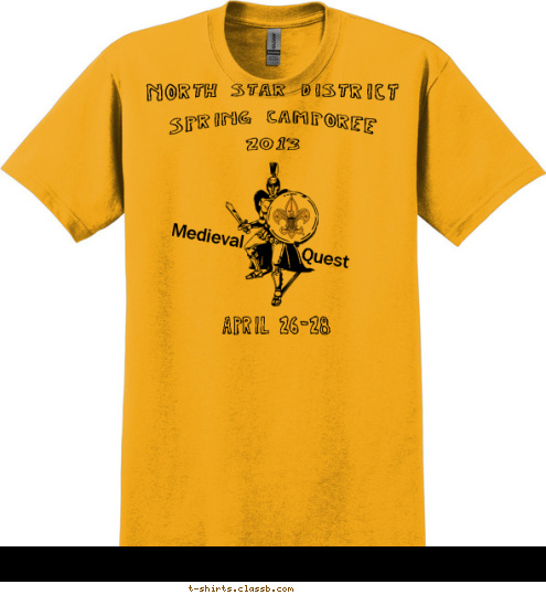 One Lashing at a Time Launching
Tomorrow's Eagles New Text April 26-28 Camp Vandeventer
Waterloo, IL At A Time Launching Tomorrow's Eagles
One
 Quest Medieval April 26-28 North Star District 
Spring Camporee

2013 T-shirt Design 