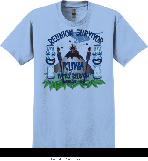 Waimanalo, HI     2009 FAMILY REUNION IKUWA REUNION SURVIVOR T-shirt Design ikuwa survivor 2