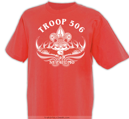 TROOP 506 ST. PAUL, MO T-shirt Design 