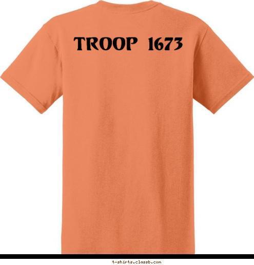 BOY SCOUT Troop 1673 Laurel, MD TROOP 1673 T-shirt Design 