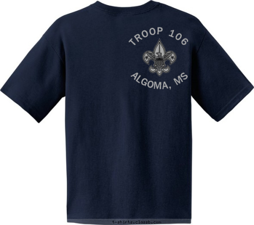 Lorain, OH, USA BSA TROOP 370 TROOP 106 TROOP 106 ALGOMA, MS  ALGOMA, MS BOY SCOUT T-shirt Design 